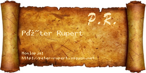 Péter Rupert névjegykártya