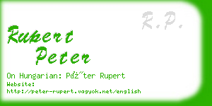 rupert peter business card